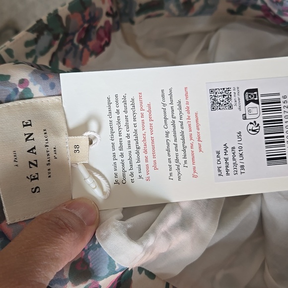 Sezane Dune Skirt - Blue and Pink Floral - Picture 8 of 8